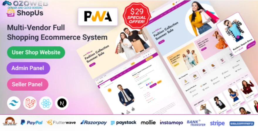 ShopUs Laravel Multivendor Fashion Script GPL Download